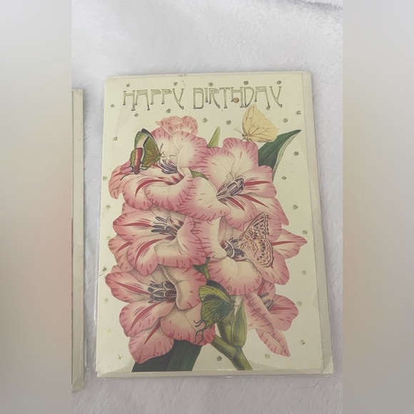 2 New Madame Treacle Vintage Greeting Cards Gladioli and Two Scotties New - Picture 3 of 8